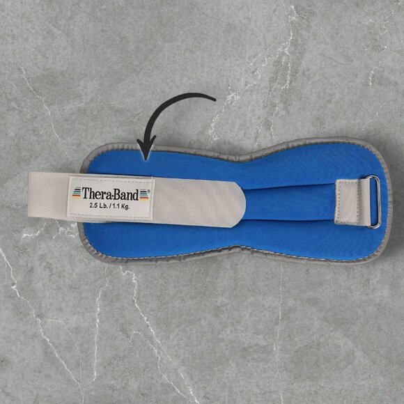 NWOT THERABAND Ankle Weights 2.5 lbs Adjustable Walking Weights/Cardio Workout - Picture 3 of 5